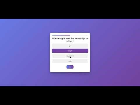 Basic quiz application using html, css and javascript