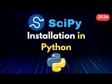 How to install Scipy in Python | 2026 | Prof. Niya Varghese