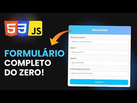CRIANDO FORMULÁRIO COMPLETO (HTML, CSS e JS) + VALIDAÇÕES 🚀
