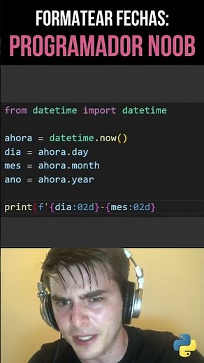 Formato de fecha en Python: Método largo vs Solución Pro con strftime