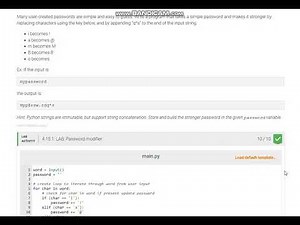 Python Lab Password modifier