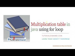 multiplication table in java using for loop program