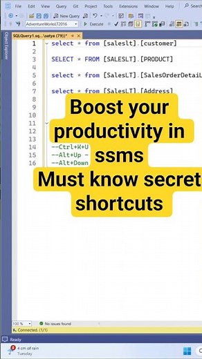 Secret SSMS Shortcuts from the 'Advanced' Menu You Didn’t Know!