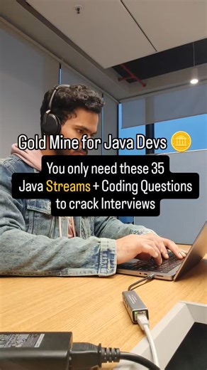 Dhruv Singhal on Instagram: "Practice these 35 Java Streams + Coding Interview Questions and you won't struggle in your coding interviews. Comment "pdf" to get the questions in your dms and practice. 1. Write a Program to find the duplicates in an array using stream API. 2. How to sort the employee list in ascending and descending order using Java 8 streams API? 3. Find the highest salary of an employee from the HR department using Java stream API. 4. Find an average of even numbers using Java 8