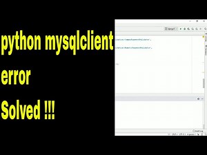 mysqlclient is showing error while installing in pycharm, python ? problem solved...
