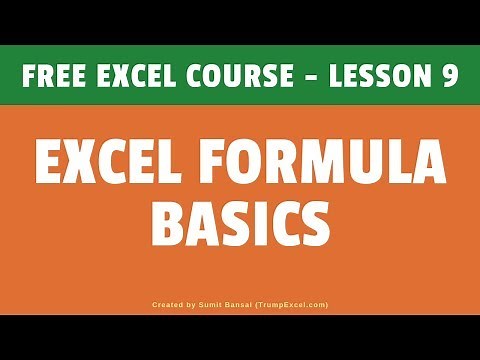 [FREE Excel Course] Lesson 9 - Excel Formula Basics