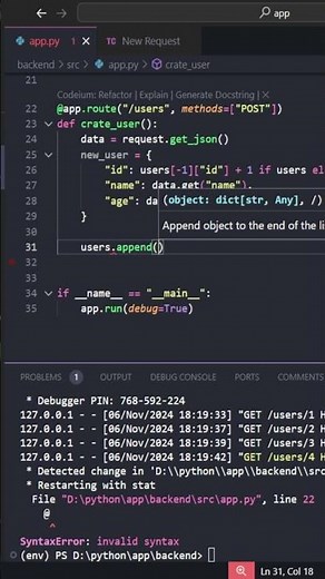 Build a CRUD API with Flask in 5 Minutes Quick Python Backend Tutorial p4 #python