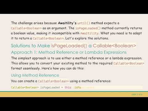 How to Make a Method Return Type as Callable Boolean in Java