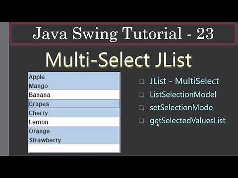 Multi Select JList | Java Swing Tutorial #23