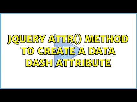 jQuery attr() method to create a data dash attribute (3 Solutions!!)