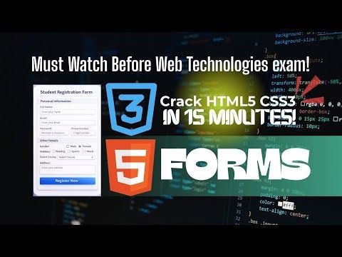 HTML & CSS Form Most Important Exam Questions with Answers| Past paper | PUCIT