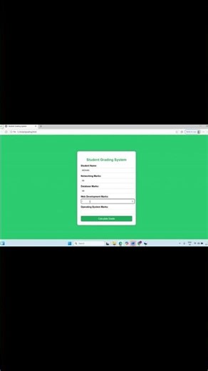 Student Grading System using HTML CSS JavaScript