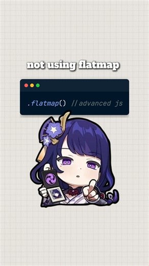 Anime Coders | Comment "flat" and I'll send a detailed article with exercises to help you master this topic. JavaScript flatmap explained in 40s. | Instagram