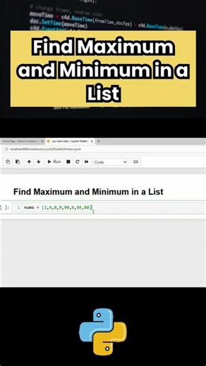 How to find maximum and minimum in Python | maximum or minimum Python me kese find kare #python