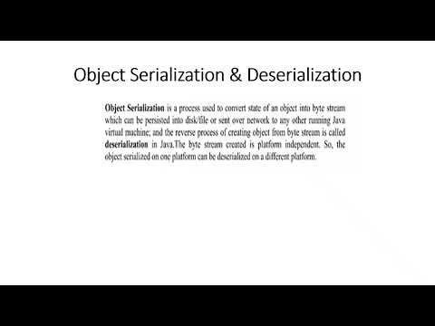 Serialization and Deserialization in JAVA