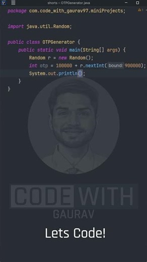 Java OTP Generator in 15 Seconds | Mini Project 🔢