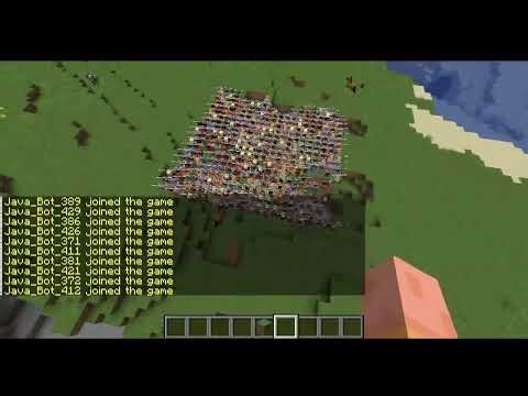 1500 bots in Minecraft using MinterMC