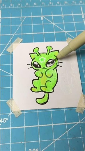 Alien stickers parte 5 #art #stickers #alien #diy #cats