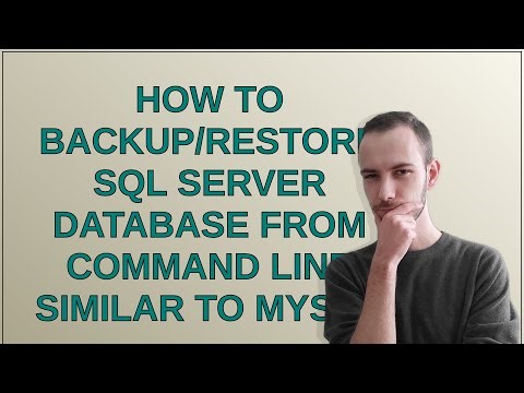 Dba: How to backup/restore SQL Server database from command line similar to mysql