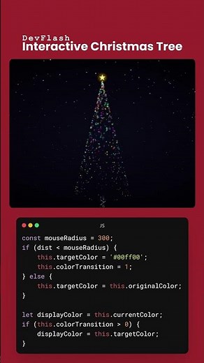 Interactive Christmas tree con HTML, CSS y JS #navidad #christmas #html #css #javascript