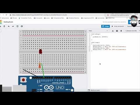 Como encender un Led en Arduino con tinkercad.com