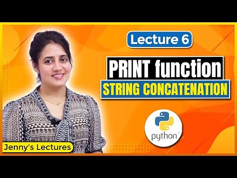 P_06 print() function & String concatenation(using +) in Python | Python Tutorials for Beginners