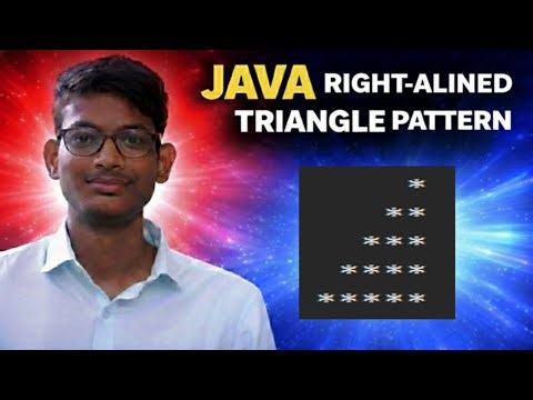 Right Aligned Right Angle Triangle Pattern in Java | Star Pattern | Java Pattern Programs | PART 3