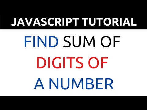 JavaScript Program to Find Sum of Digits of a Number