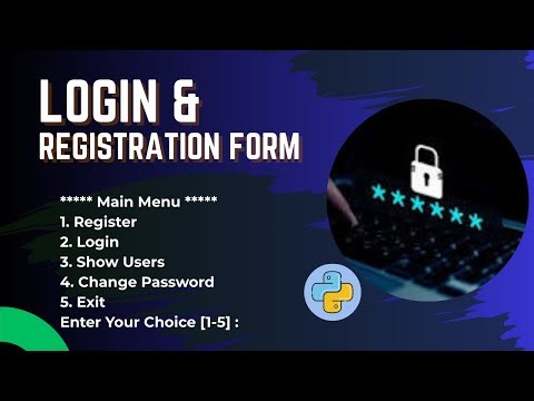 How to Create Login and Registration System Using Python | Mini Project for Beginners