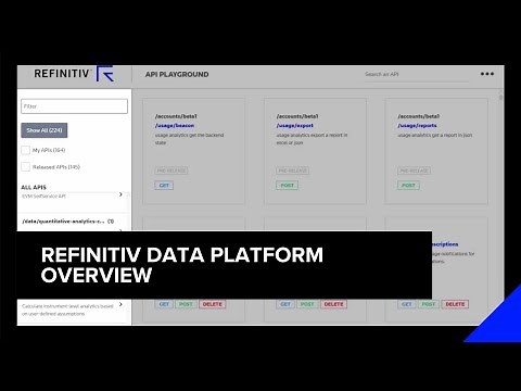 Refinitiv Data Platform Overview | Refinitiv Developers