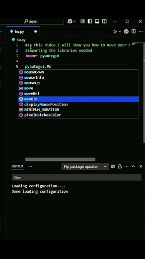 Mastering Pyautogui in Python Made Easy! 🔥🔥😎 Take control of your mouse like a pro? #pyautogui
