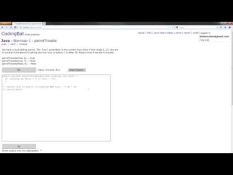 CodingBat - Java Warmup-1 Solution - parrotTrouble