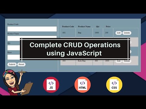 Complete CRUD Operations using JavaScript with CSS & Html