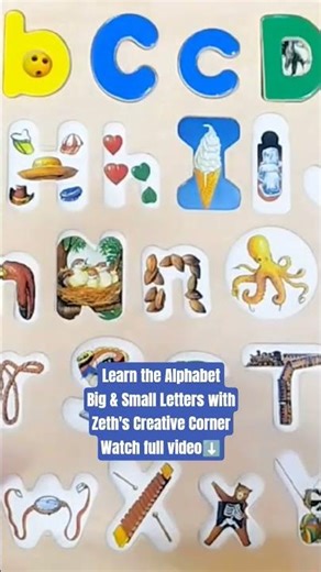 #alphabet Big & Small Letters Complete Alphabet Wood Puzzle Set