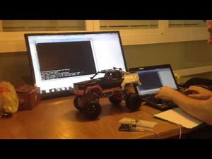 Python code sends serial commands to Arduino