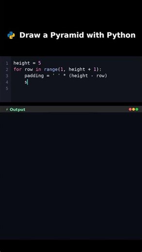 Draw a Pyramid with Python #pythontricks
