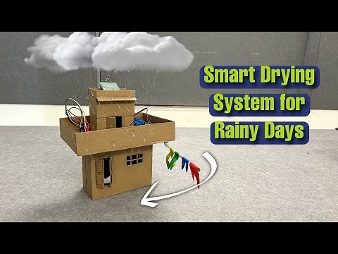 Automatic Clothes Drying Stand using Arduino, Servo, Raindrop Sensor I Robo Army I Arduino Project