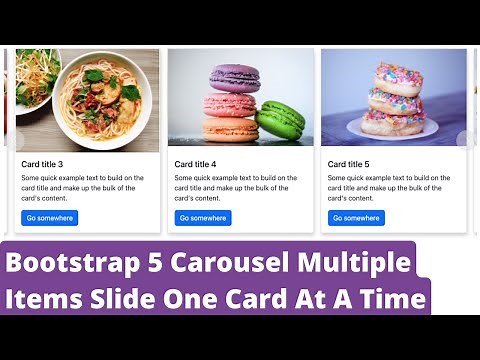 Bootstrap 5 Carousel Multiple Items Responsive