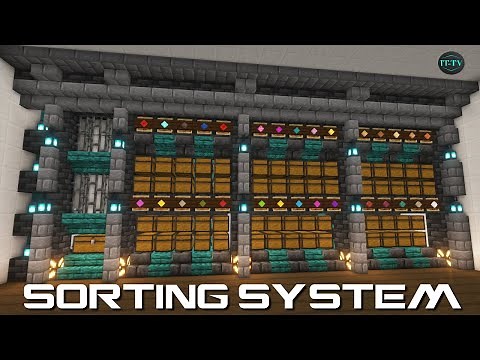 Building a AUTOMATIC SORTING SYSTEM In Minecraft - TUTORIAL