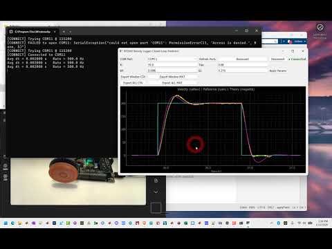 DC Motor PI Control Response Python GUI Arduino Programming
