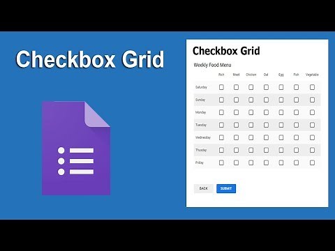 how to use checkbox grid in google forms