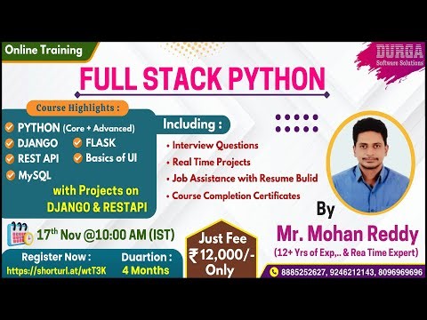 FULL STACK PYTHON Online Training @ DURGASOFT