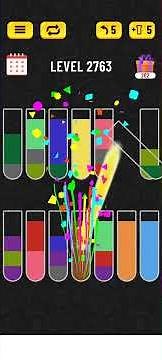 Water sort puzzle level 2763 #watersortpuzzle #solveitwithme #puzzle #games #solutions #colorsorting