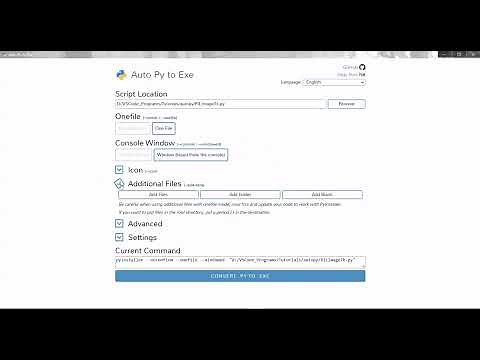 Auto-Py-To-Exe Tutorial - Converting Python Programs to EXE's