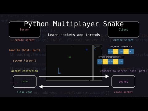 Code a Multiplayer Snake Game in Python - Sockets and Threads Explained