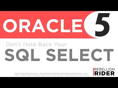 Oracle Database tutorials 5: how to Fetch Data using SELECT - SQL statement by Manish Sharma