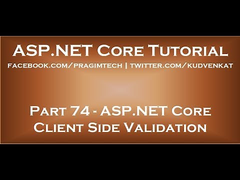 ASP NET Core client side validation