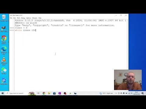Creating basic while loops in Python IDLE