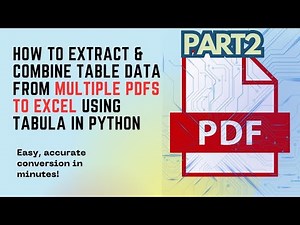 Part2-Combine and Extract multiple PDF tables to clean Excel Data using Tabula library of python