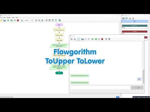 Flowgorithm - To Upper or To Lower case